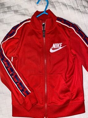 Nike Red Kids Track Jacket with Navy & White Trim 3t